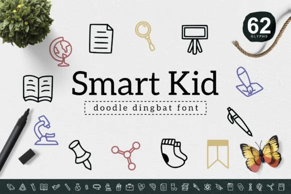 Smart Kid by YandiDesigns — Dingbats Font