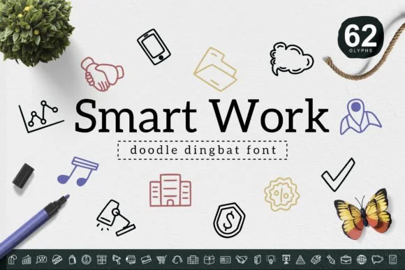 Smart Work by YandiDesigns — Dingbats Font