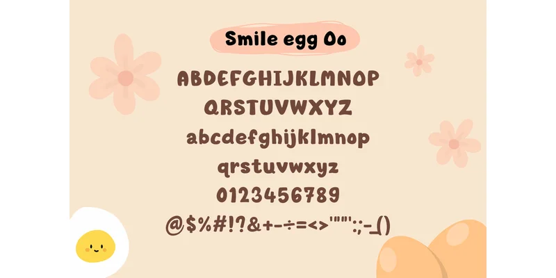 Smile Egg Oo Font by TanoiCartoonist by TanoiCartoonist — Display Font — thumbnail 2