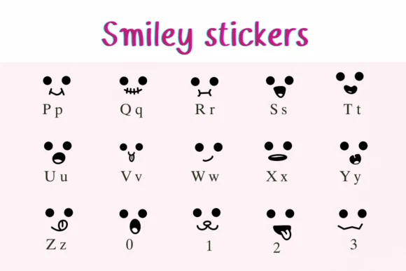 Smiley Stickers by Nongyao — Dingbats Font — thumbnail 3
