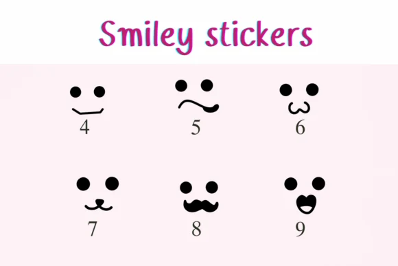 Smiley Stickers by Nongyao — Dingbats Font — thumbnail 4