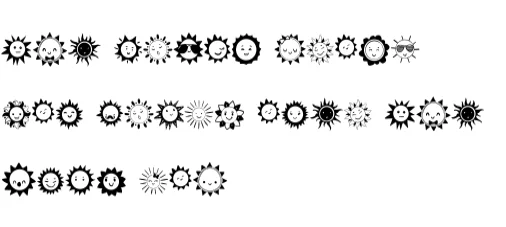 Smiling Sun by Nongyao — Dingbats Font — thumbnail 8