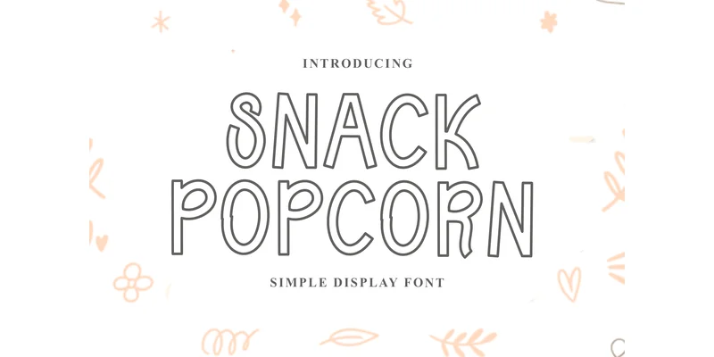 Snack Popcorn Font by PiPi Creative — Sans Serif Font