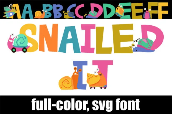 Snailed It by Illustration Ink — Color Fonts Font