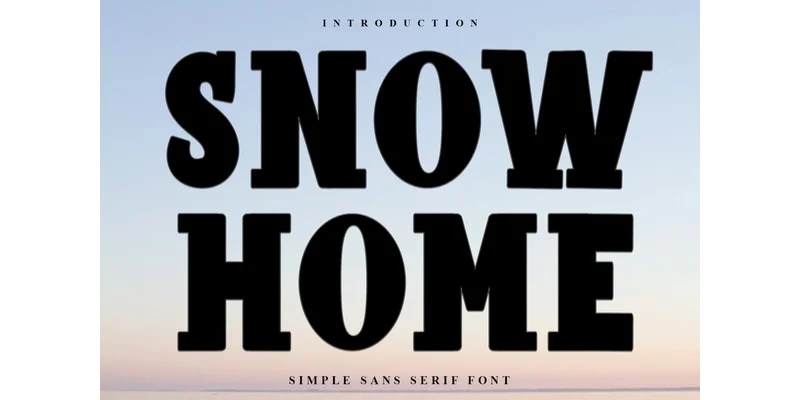 Snow Home Font by K_IN Studio — Display Font