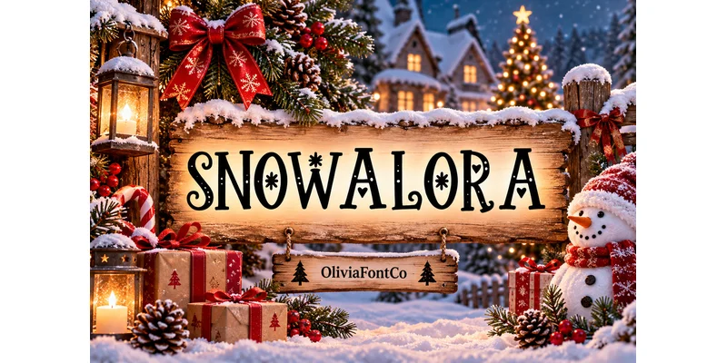 Snowalora Font by OliviaFontCo — Display Font