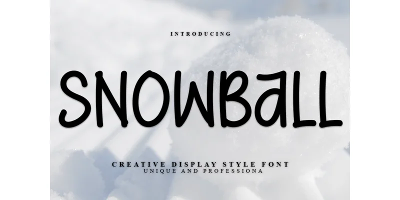 Snowball Font by PAYJHOshop — Display Font
