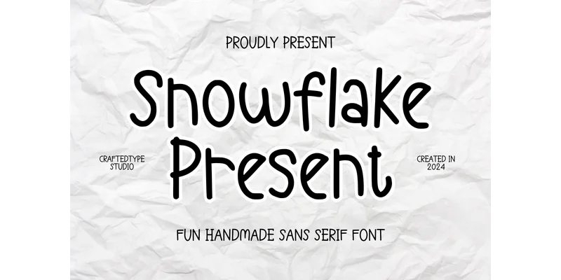 Snowflake Present Font by CraftedType Studio — Sans Serif Font