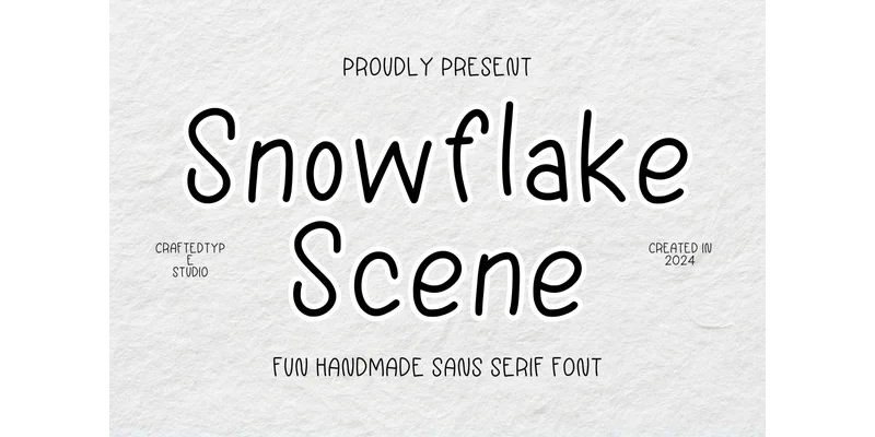Snowflake Scene Font by CraftedType Studio — Sans Serif Font