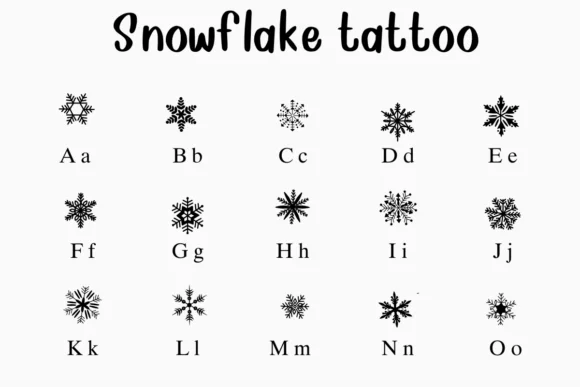Snowflake Tattoo by Nongyao — Dingbats Font — thumbnail 2