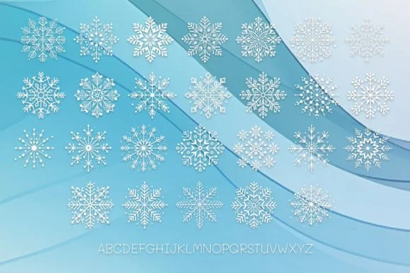 Snowflakes of Happiness by MOMAT THIRTYONE — Dingbats Font — thumbnail 2