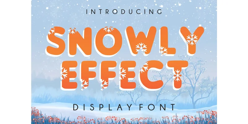 Snowly Effect Font by riki.studio — Display Font