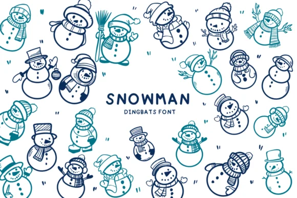 Snowman by Bee piyanuch — Dingbats Font