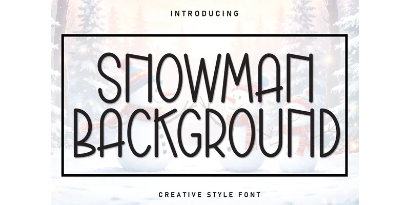 Snowman Background Font by Creativewhitee — Display Font