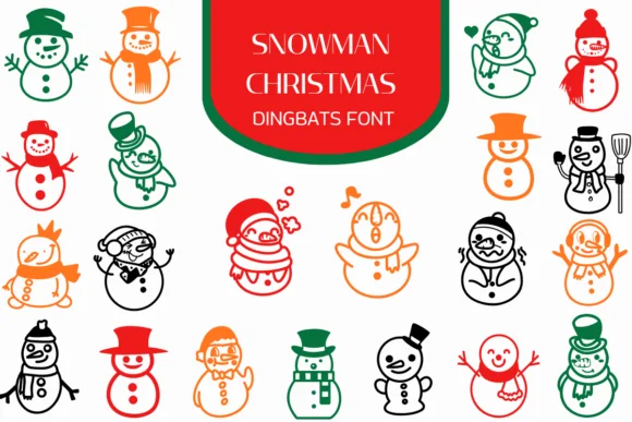 Snowman Christmas by Heartcraft Atelier — Dingbats Font