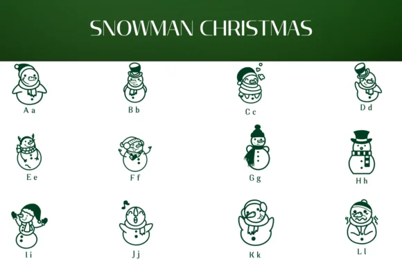 Snowman Christmas by Heartcraft Atelier — Dingbats Font — thumbnail 2