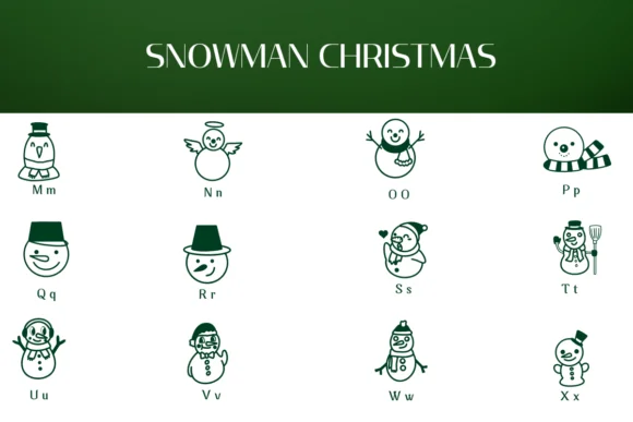 Snowman Christmas by Heartcraft Atelier — Dingbats Font — thumbnail 3