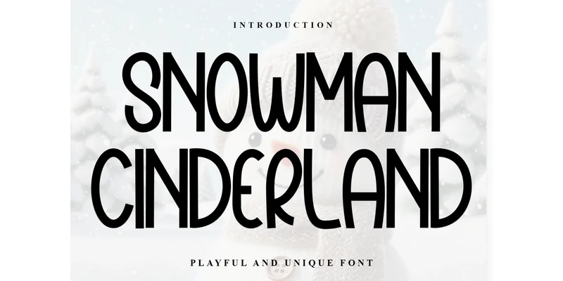 Snowman Cinderland Font by PiPi Creative — Display Font
