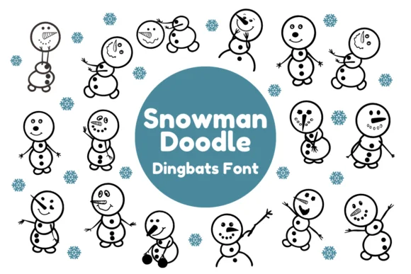 Snowman Doodle by Nun Sukhwan — Dingbats Font