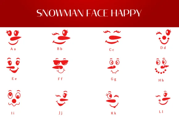 Snowman Face Happy by Heartcraft Atelier — Dingbats Font — thumbnail 2