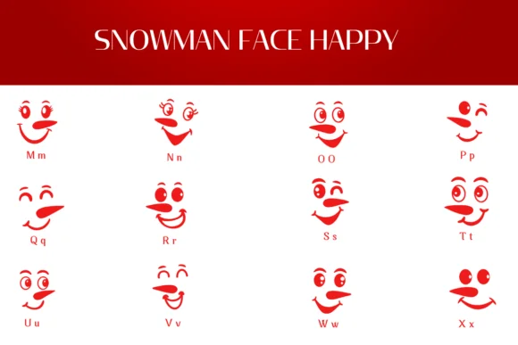 Snowman Face Happy by Heartcraft Atelier — Dingbats Font — thumbnail 3