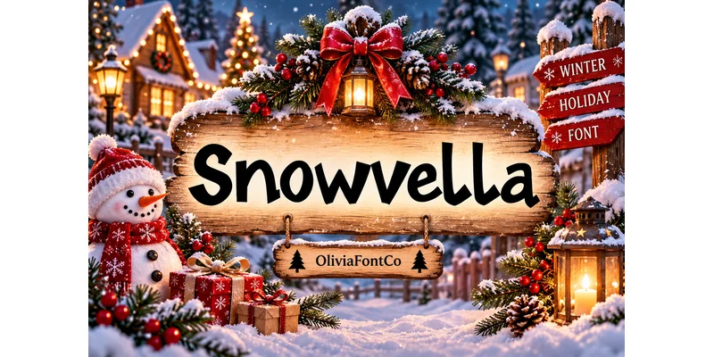 Snowvella Font by OliviaFontCo — Display Font