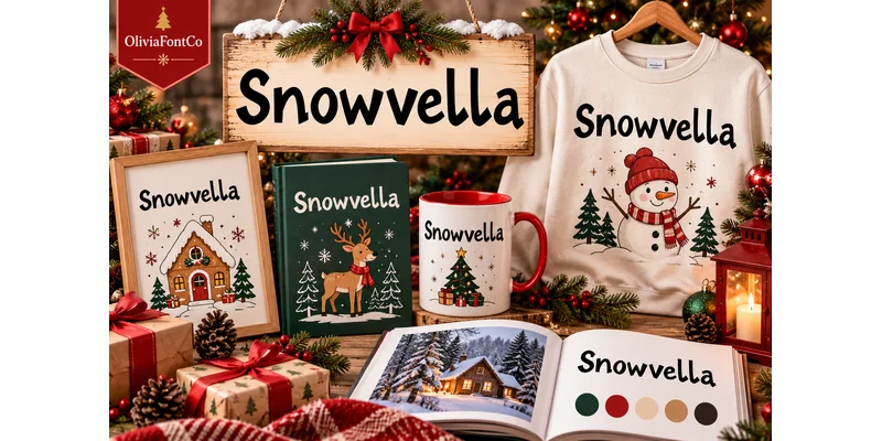 Snowvella Font by OliviaFontCo — Display Font — thumbnail 2