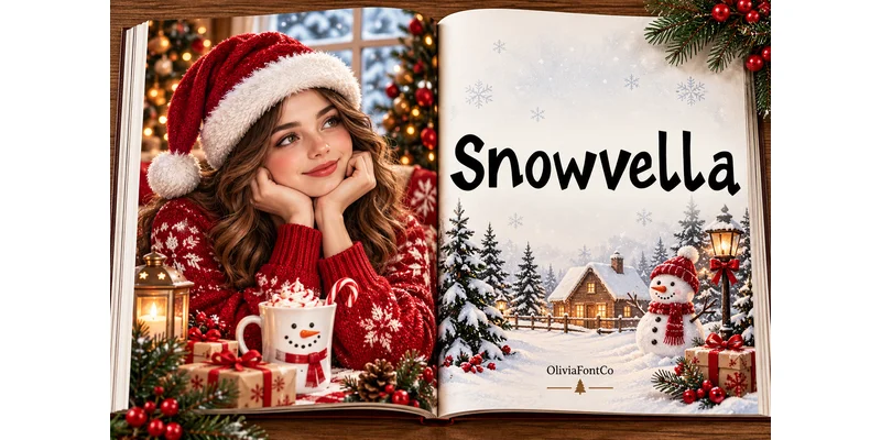 Snowvella Font by OliviaFontCo — Display Font — thumbnail 3