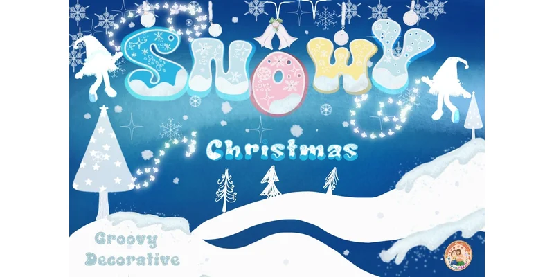 Snowy Christmas Font by Noomam Happy digital Art by Noomam Happy digital Art — Decorative Font