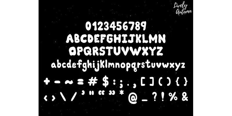 Snowy Font by LivelyAutumn 11.11 by LivelyAutumn 11.11 — Decorative Font — thumbnail 2