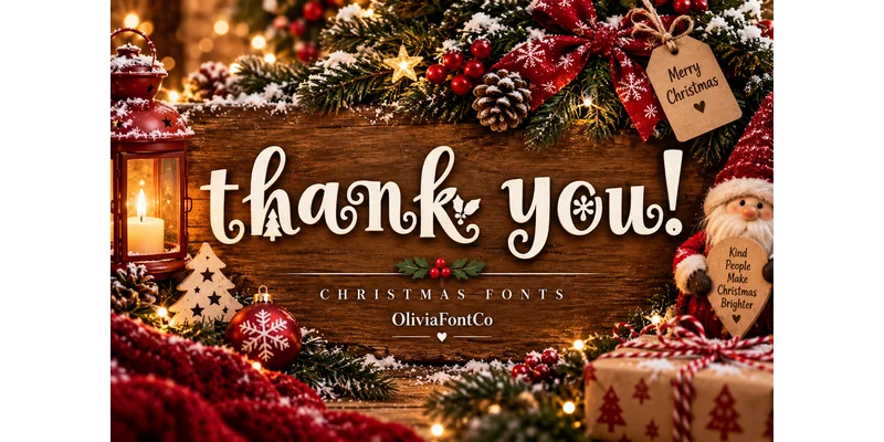 Snowy Garland Font by OliviaFontCo — Display Font — thumbnail 4