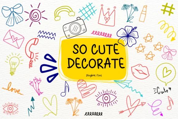So Cute Decorate by Petal Pixels — Dingbats Font
