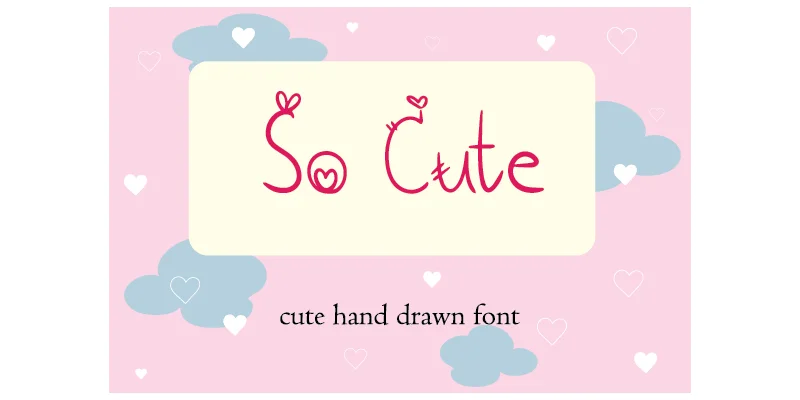 So Cute Font by Oatmeal — Display Font