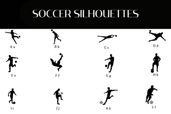 Soccer Silhouettes by Heartcraft Atelier — Dingbats Font — thumbnail 2