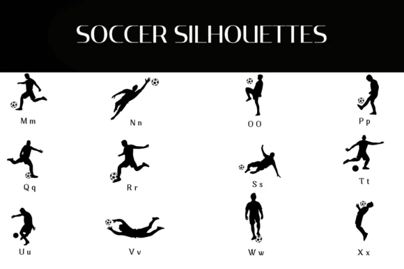 Soccer Silhouettes by Heartcraft Atelier — Dingbats Font — thumbnail 3