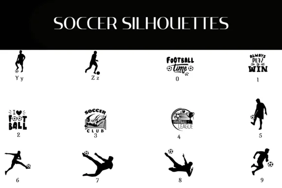 Soccer Silhouettes by Heartcraft Atelier — Dingbats Font — thumbnail 4