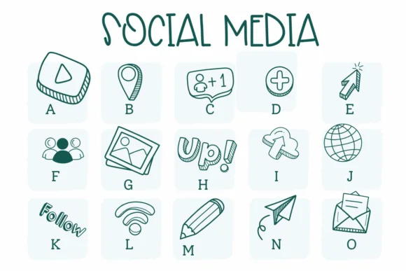 Social Media by Sirinart — Dingbats Font — thumbnail 2