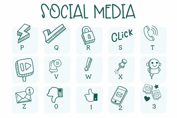 Social Media by Sirinart — Dingbats Font — thumbnail 3