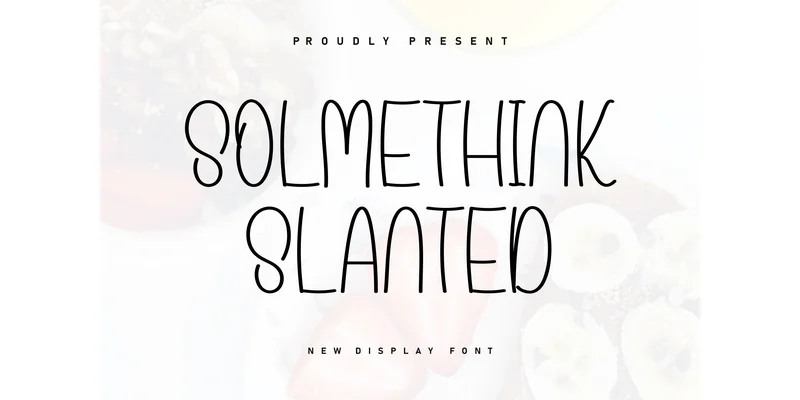 Solmethink Slanted Font by Berkah Shop — Display Font
