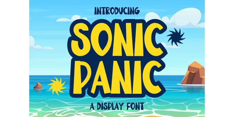 Sonic Panic Font by Minimalist Eyes — Display Font