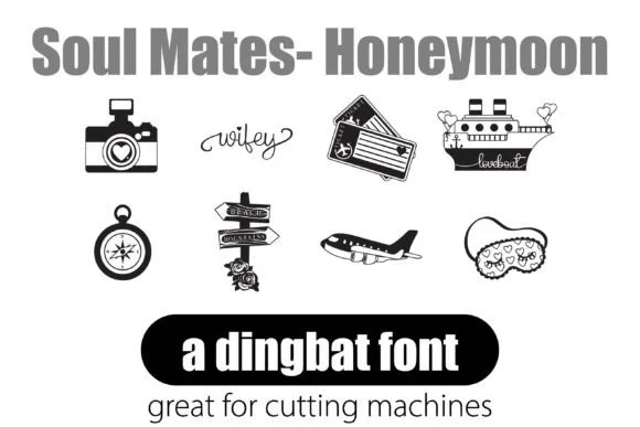 Soul Mates Honeymoon by Illustration Ink — Dingbats Font