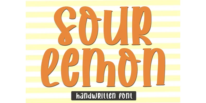 Sour Lemon Font by PiPi Creative — Display Font
