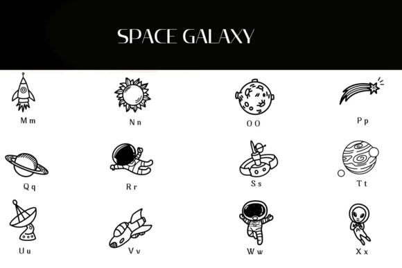 Space Galaxy by Heartcraft Atelier — Dingbats Font — thumbnail 3