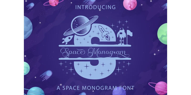Space Monogram Font by Kido Studio by Kido Studio — Decorative Font