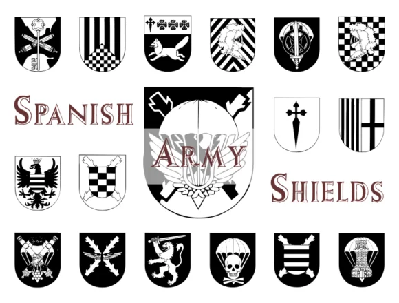 Spanish Army Shields by Intellecta Design — Dingbats Font
