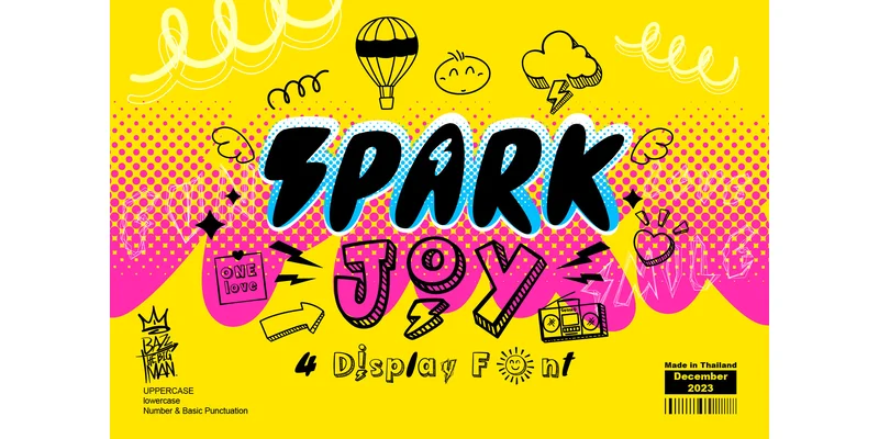 Spark Joy Font by BB Type Studios — Display Font