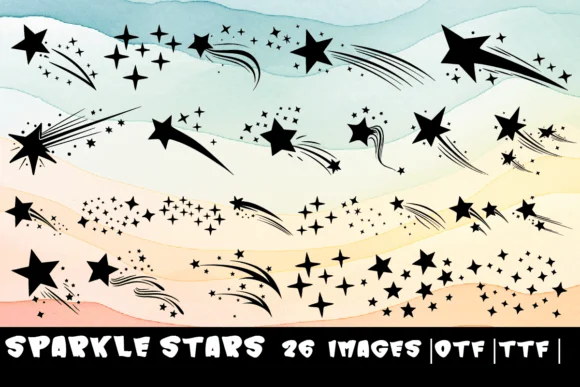 Sparkle Stars by MOMAT THIRTYONE — Dingbats Font