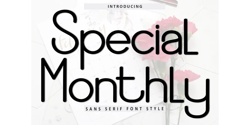 Special Monthly Font by FreshTypeINK — Sans Serif Font