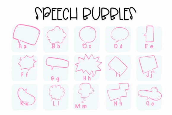 Speech Bubble by Sirinart — Dingbats Font — thumbnail 2