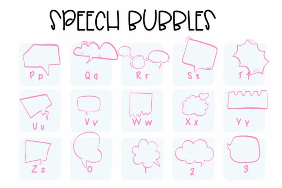 Speech Bubble by Sirinart — Dingbats Font — thumbnail 3